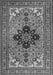 Serging Thickness of Machine Washable Medallion Gray Traditional Rug, wshtr1137gry