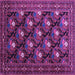 Square Persian Purple Traditional Rug, tr1138pur