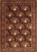 Machine Washable Persian Brown Traditional Rug, wshtr1138brn