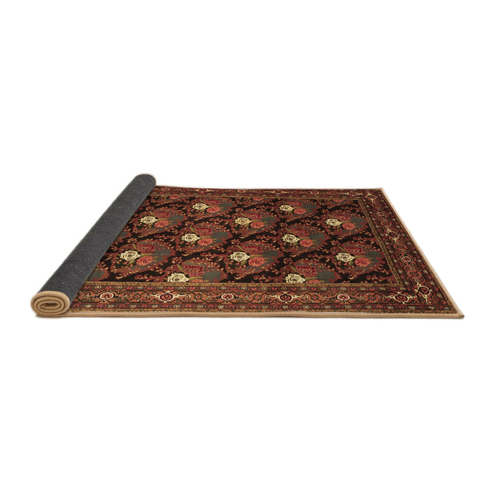Sideview of Persian Brown Traditional Rug, tr1138brn