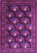 Machine Washable Persian Purple Traditional Area Rugs, wshtr1138pur