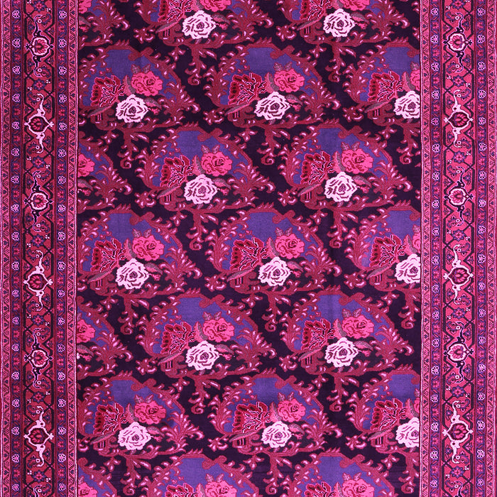 Machine Washable Persian Pink Traditional Rug, wshtr1138pnk