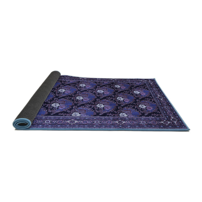 Sideview of Persian Blue Traditional Rug, tr1138blu