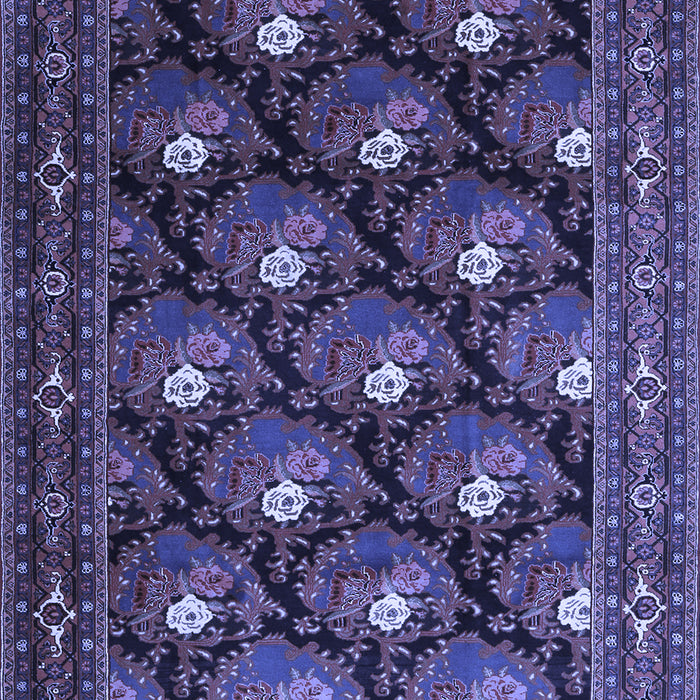 Machine Washable Persian Blue Traditional Rug, wshtr1138blu