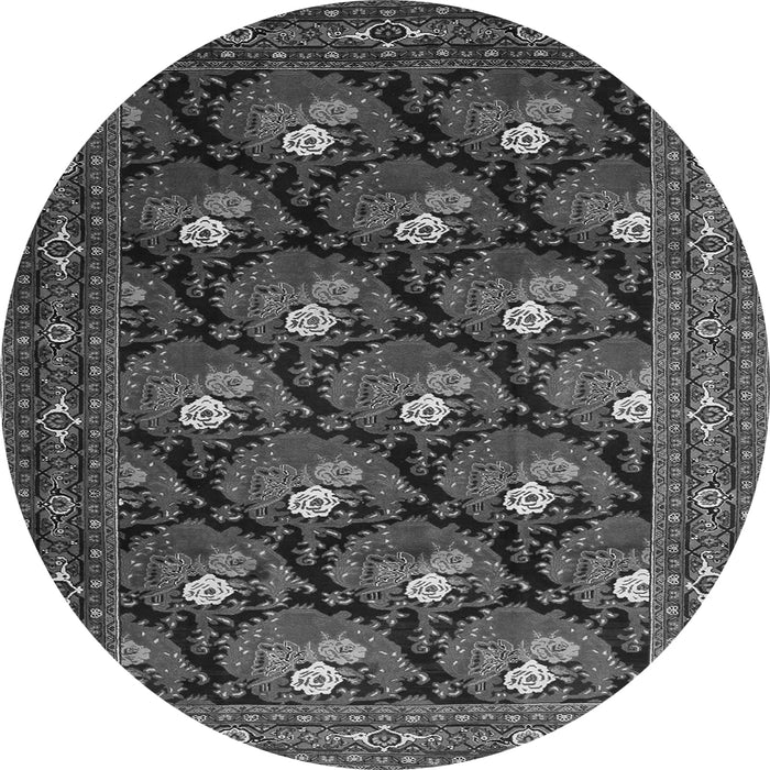 Machine Washable Persian Gray Traditional Rug, wshtr1138gry