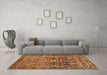 Machine Washable Persian Brown Traditional Rug in a Living Room,, wshtr1139brn