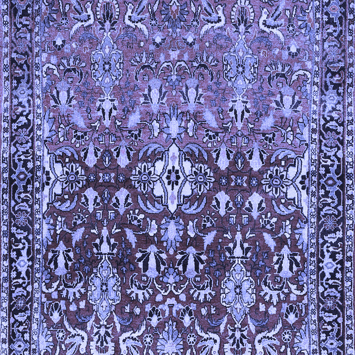 Machine Washable Persian Blue Traditional Rug, wshtr1139blu