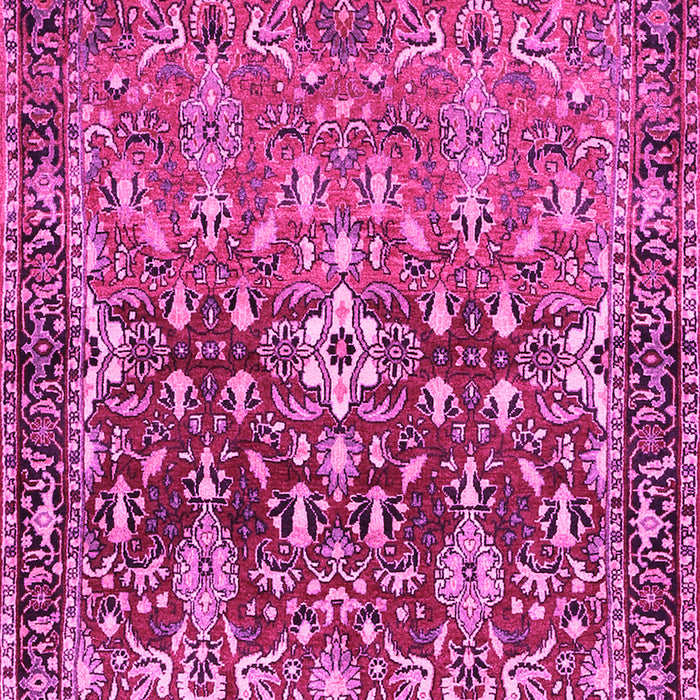 Machine Washable Persian Pink Traditional Rug, wshtr1139pnk