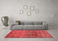 Machine Washable Persian Red Traditional Rug, wshtr1139red