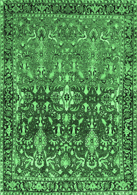 Persian Emerald Green Traditional Rug, tr1139emgrn