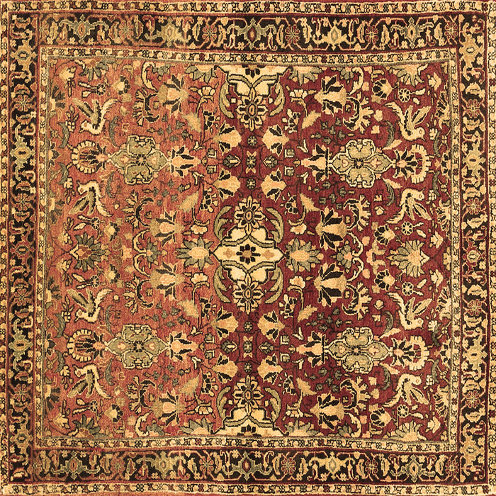 Square Machine Washable Persian Brown Traditional Rug, wshtr1139brn
