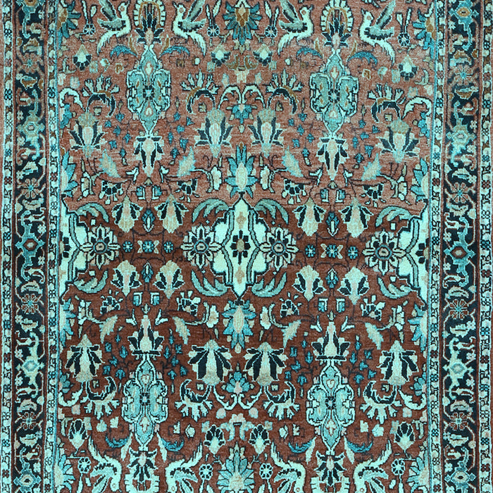 Machine Washable Persian Light Blue Traditional Rug, wshtr1139lblu