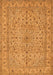 Serging Thickness of Machine Washable Persian Orange Traditional Area Rugs, wshtr113org