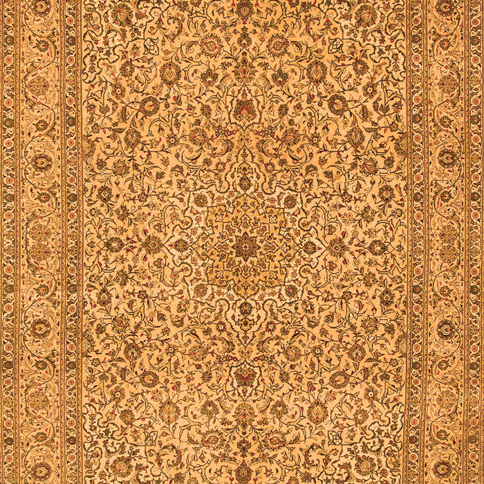 Serging Thickness of Machine Washable Persian Orange Traditional Area Rugs, wshtr113org
