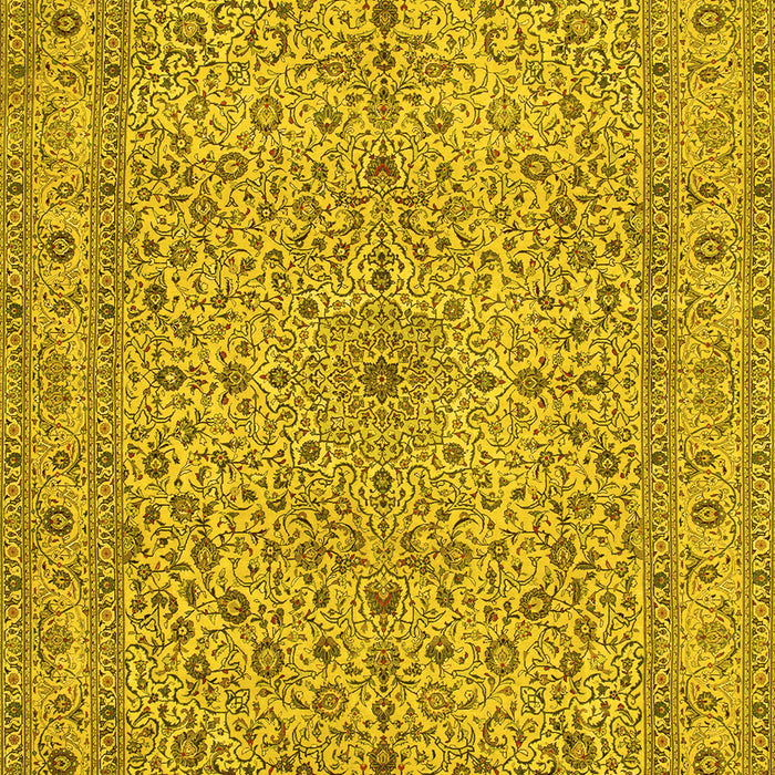 Machine Washable Persian Yellow Traditional Rug, wshtr113yw