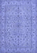 Machine Washable Persian Blue Traditional Rug, wshtr113blu