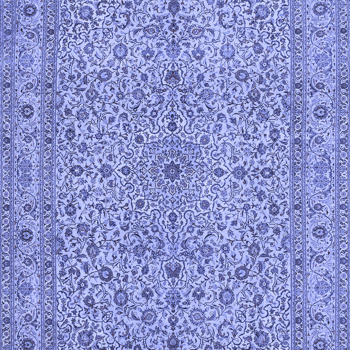 Machine Washable Persian Blue Traditional Rug, wshtr113blu
