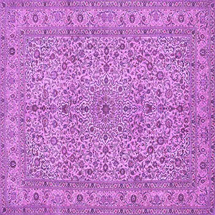 Square Machine Washable Persian Purple Traditional Area Rugs, wshtr113pur