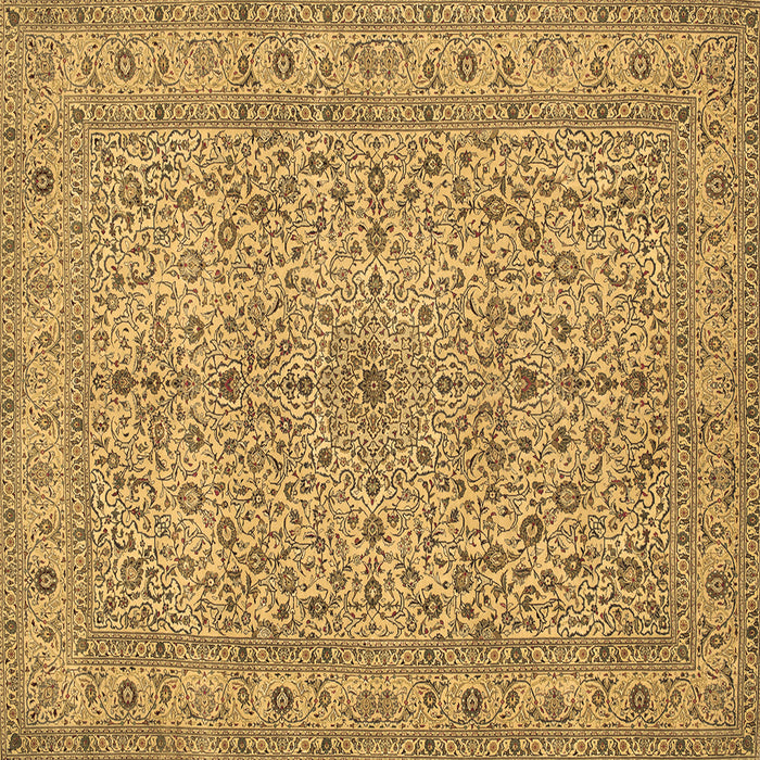 Square Machine Washable Persian Brown Traditional Rug, wshtr113brn