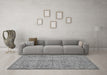 Machine Washable Persian Gray Traditional Rug in a Living Room,, wshtr113gry