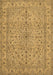 Machine Washable Persian Brown Traditional Rug, wshtr113brn