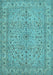 Machine Washable Persian Light Blue Traditional Rug, wshtr113lblu