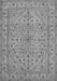 Serging Thickness of Machine Washable Persian Gray Traditional Rug, wshtr113gry