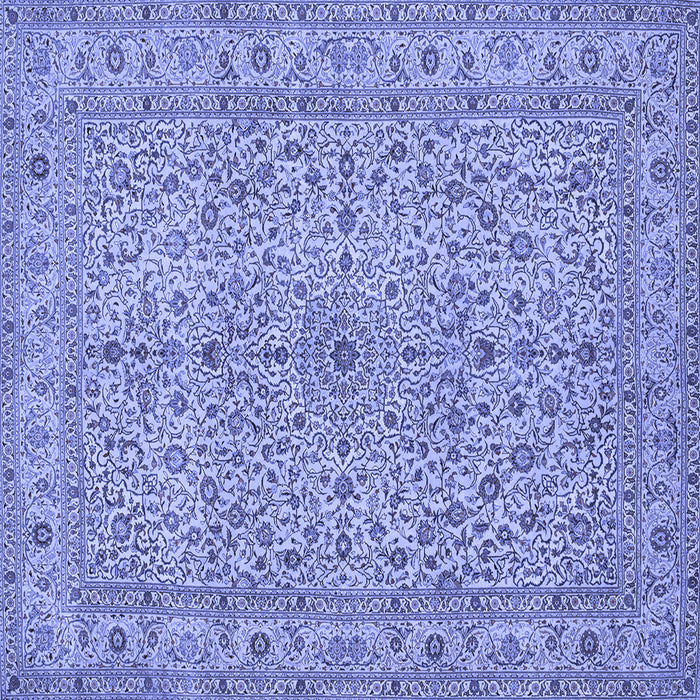 Square Machine Washable Persian Blue Traditional Rug, wshtr113blu