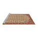 Sideview of Machine Washable Traditional Mahogany Brown Rug, wshtr114