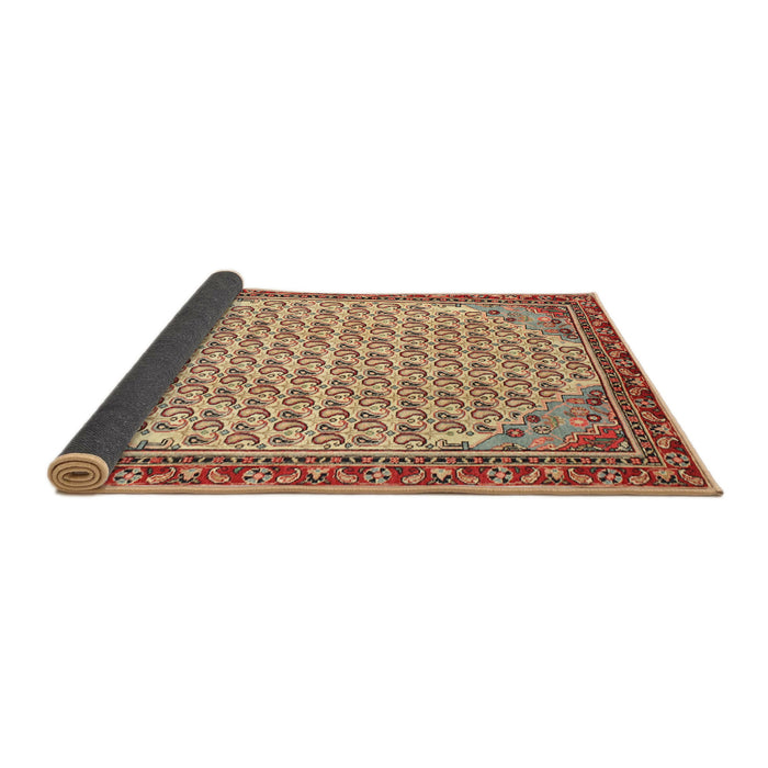 Sideview of Traditional Mahogany Brown Persian Rug, tr114