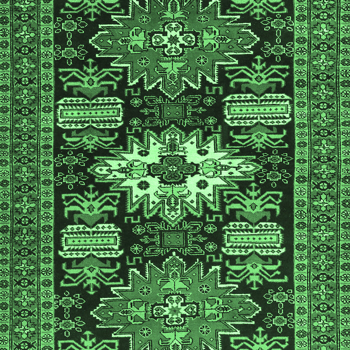 Machine Washable Persian Emerald Green Traditional Area Rugs, wshtr1140emgrn