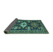 Sideview of Persian Turquoise Traditional Rug, tr1140turq