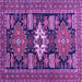 Square Persian Purple Traditional Rug, tr1140pur