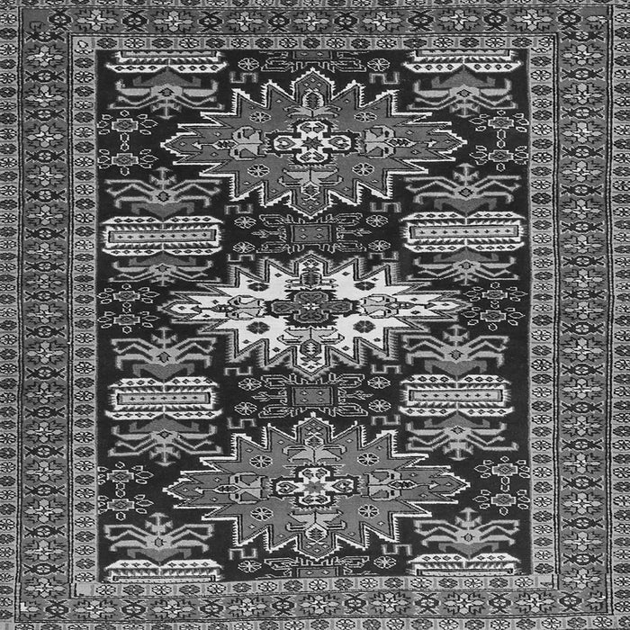 Round Machine Washable Persian Gray Traditional Rug, wshtr1140gry