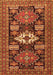 Serging Thickness of Machine Washable Persian Orange Traditional Area Rugs, wshtr1140org