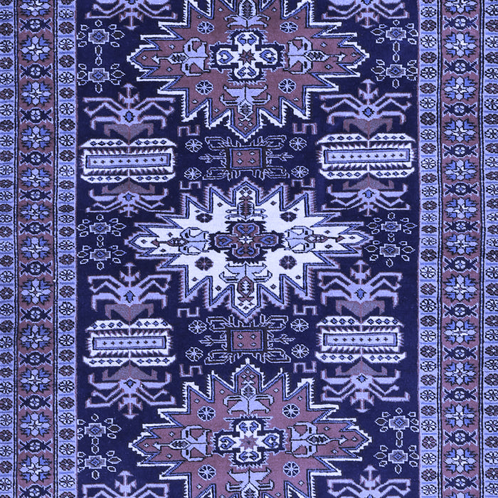 Machine Washable Persian Blue Traditional Rug, wshtr1140blu