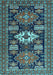 Machine Washable Persian Light Blue Traditional Rug, wshtr1140lblu