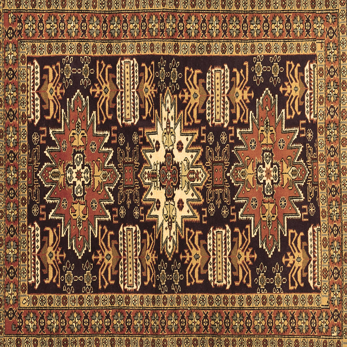 Square Machine Washable Persian Brown Traditional Rug, wshtr1140brn