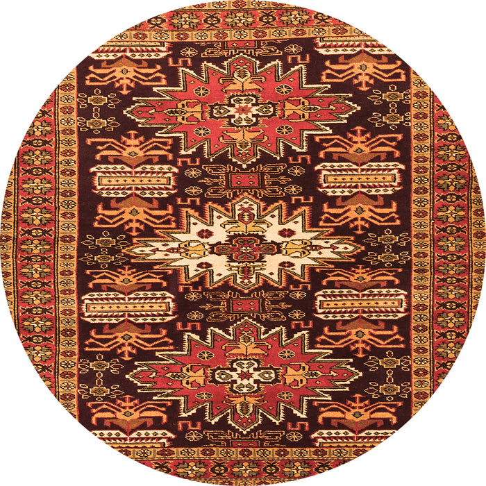 Square Persian Orange Traditional Rug, tr1140org