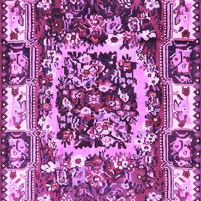 Machine Washable Persian Purple Traditional Area Rugs, wshtr1141pur