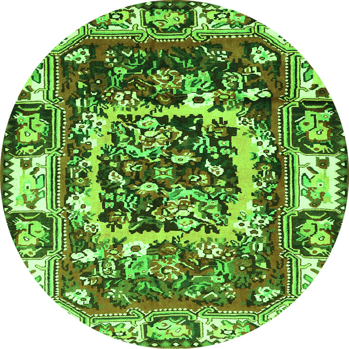 Machine Washable Persian Green Traditional Area Rugs, wshtr1141grn