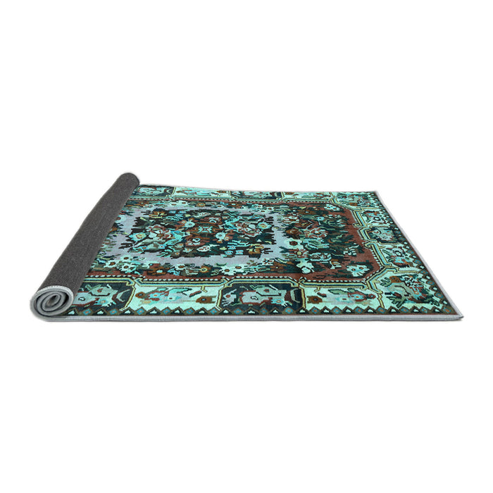 Sideview of Persian Light Blue Traditional Rug, tr1141lblu
