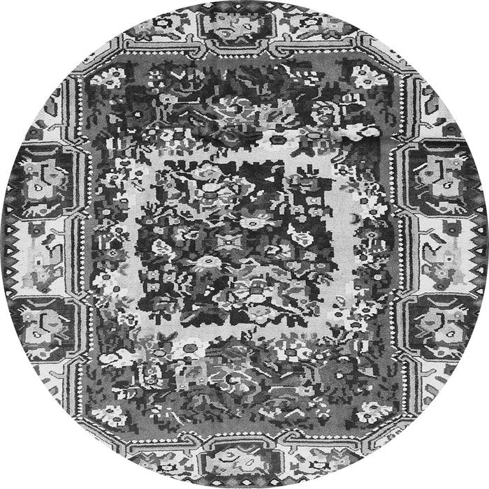 Square Persian Gray Traditional Rug, tr1141gry