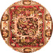 Machine Washable Persian Orange Traditional Area Rugs, wshtr1141org