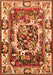 Serging Thickness of Machine Washable Persian Orange Traditional Area Rugs, wshtr1141org