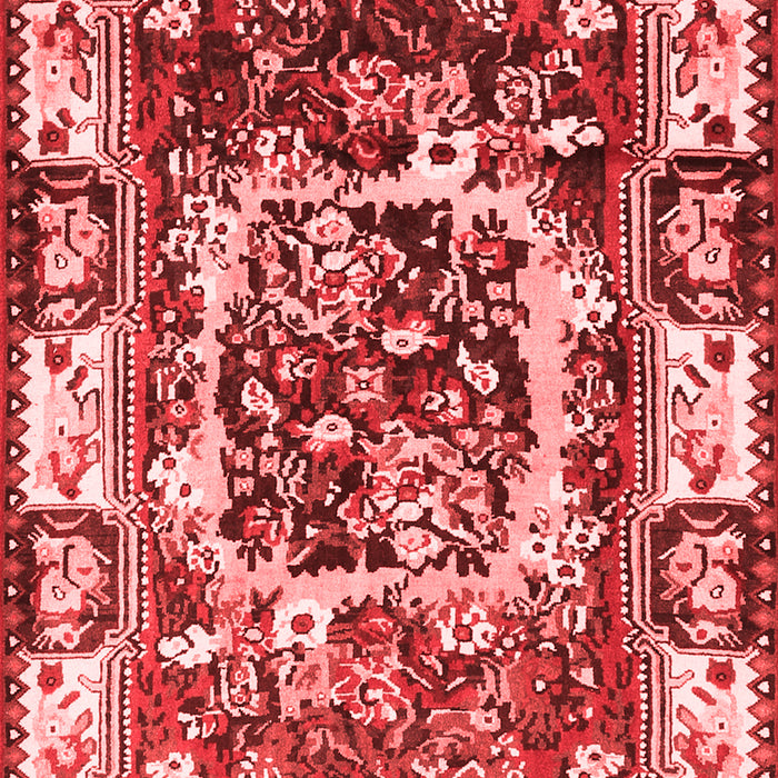 Machine Washable Persian Red Traditional Rug, wshtr1141red