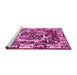 Sideview of Machine Washable Persian Pink Traditional Rug, wshtr1141pnk