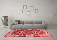 Machine Washable Persian Red Traditional Rug, wshtr1141red