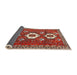 Sideview of Traditional Orange Salmon Pink Persian Rug, tr1142