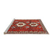 Sideview of Machine Washable Traditional Orange Salmon Pink Rug, wshtr1142